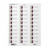 Donker Pruimen Bloemendesign | Gepersonaliseerd Re Etiket (Full Sheet)