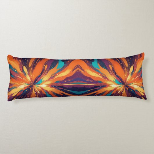 Donker psychedelisch ontwerp lichaamskussen (Achterkant)