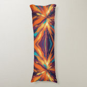 Donker psychedelisch ontwerp lichaamskussen (Voorkant Verticaal)