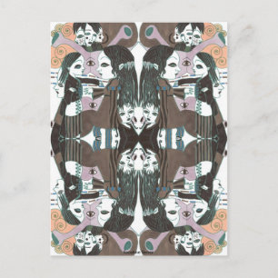 donker psychedelisme slak briefkaart