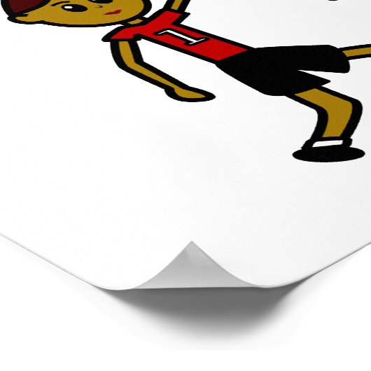 Donker Red Womens Basketball Poster (Hoek)