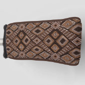Donker Rich Earth Tones Modder Doek Mooi Golfheadcover (Voorkant)