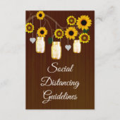 Donker roestig gele bloempot in weckpot met veilig informatiekaartje (Voorkant)