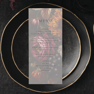 Donker Romantisch Barok Bloemen Schilderij Huwelij Menu