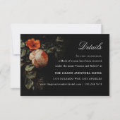 Donker Romantisch Bloemen Schilderij Nederlandse M RSVP Kaartje (Voorkant)