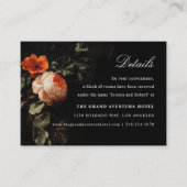 Donker Romantisch Bloemen Schilderij Nederlandse M Visitekaartje (Voorkant)