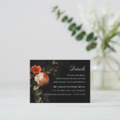Donker Romantisch Bloemen Schilderij Nederlandse M Visitekaartje (Staand voorkant)