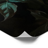 Donker Romantisch Bloemenolieverfschilderij Poster (Hoek)