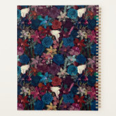 Donker Romantisch Bloemenpatroon Planner (Achterkant)