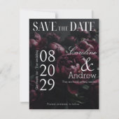 Donker Romantisch Elegant Tijdschrift Foto Save The Date (Voorkant)