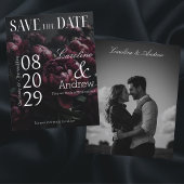 Donker Romantisch Elegant Tijdschrift Foto Save The Date