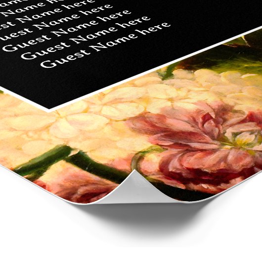 Donker romantisch humeurig  bruiloft zithoek poster (Hoek)