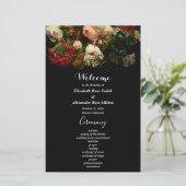 Donker romantisch humeurig elegant bloementrouwpro (Staand voorkant)