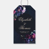 Donker Romantisch Moody Bloemen Gotische Zwarte Hu Cadeaulabel (Voorkant)