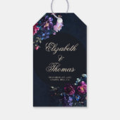 Donker Romantisch Moody Bloemen Gotische Zwarte Hu Cadeaulabel (Achterkant)