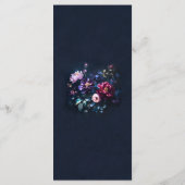 Donker Romantisch Moody Bloemen Gotische Zwarte Hu Menu (Achterkant)