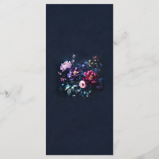 Donker Romantisch Moody Bloemen Gotische Zwarte Hu Menu (Achterkant)