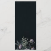 Donker Romantisch Moody Bloemen pioenenbruiloft Menu (Achterkant)