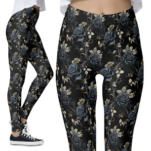 Donker Romantisch Zwart Rozen Fantasy Gothic Leggings