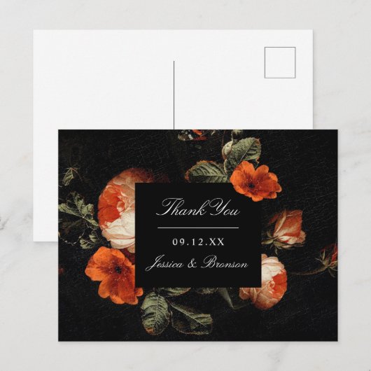Donker Romantische Bloemen Rozen Nederlandse Bruil Briefkaart (Voorkant / Achterkant)