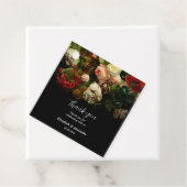 Donker romantische humeurige elegante bloemen brui bedankjes labels (In situ)