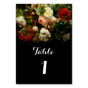 Donker romantische humeurige elegante bloemen brui kaart