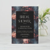 Donker  Rood & Roze Bloemen Vrijgezellenfeest Kaart (Staand voorkant)