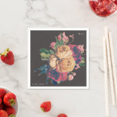 Donker Roos Botanische Fete Weddenschappen Tafeltj Servet (Insitu)