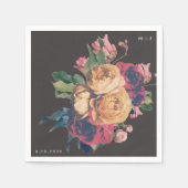 Donker Roos Botanische Fete Weddenschappen Tafeltj Servet (Voorkant)