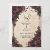 Donker  Roos en Pearl Lace Kaart (Voorkant)