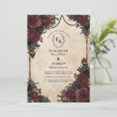 Donker  Roos en Pearl Lace Kaart (Staand voorkant)