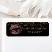 Donker Roos Glitter Lips - Reorder Etiket (Insitu)
