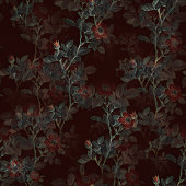 Donker Roos Gothic douchegordijn