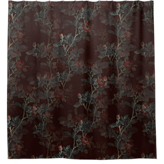 Donker Roos Gothic douchegordijn (Voorkant)