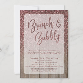 Donker Roos Gouden Glitter Schuur Hout Brunch & Bu Kaart