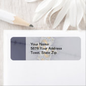 Donker Roos - Mandelbrot Fractal Etiket (Insitu)