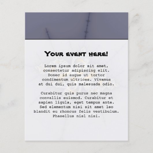 Donker Roos - Mandelbrot Fractal Flyer (Voorkant)