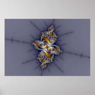 Donker Roos - Mandelbrot Fractal Poster