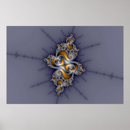 Donker Roos - Mandelbrot Fractal Poster (Voorkant)