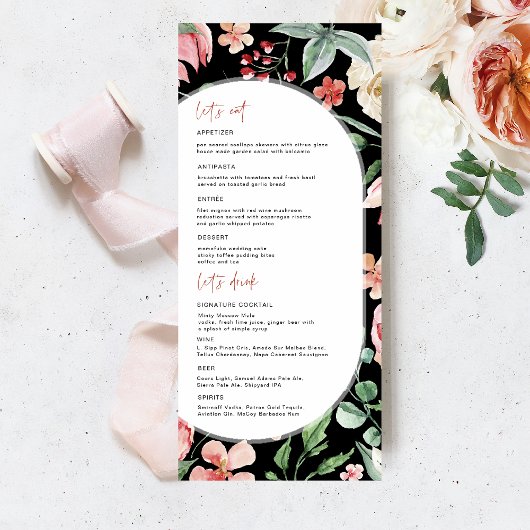 Donker Roos | Menu van de lente-Florals Wedding