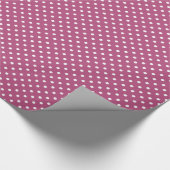 , donker Roos roze witte pokadots patroon Cadeaupapier (Hoek)