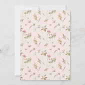 Donker Roze Blush Bloem Crest Bruiloft Feest Bedankkaart (Achterkant)