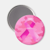 Donker Roze Camouflage Roze Lint Datum Magneet (Voorkant / Achterkant)