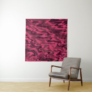 Donker Roze Golfpatroon Vloeistof Wandkleed