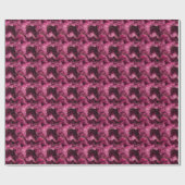Donker Roze & Gouden Marmer Cadeaupapier (Vlak)
