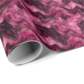Donker Roze & Gouden Marmer Cadeaupapier (Rol Hoek)
