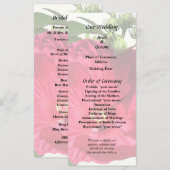 Donker Roze Hibiscus Programmakaart (Voorkant / Achterkant)