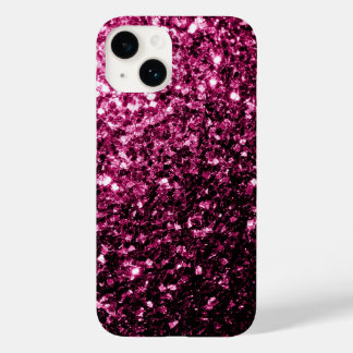 Donker roze namaak glanzende glitter vonken Case-Mate iPhone case