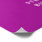 Donker Roze Proost 40 Jaar 40ste Verjaardag Welkom Poster (Hoek)