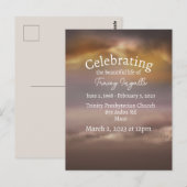 Donker Roze Strand Viering van het Leven Briefkaart (Voorkant / Achterkant)